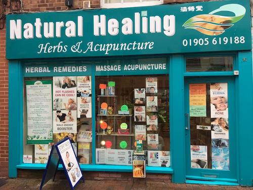 Natural Healing Worcester Shop Front
